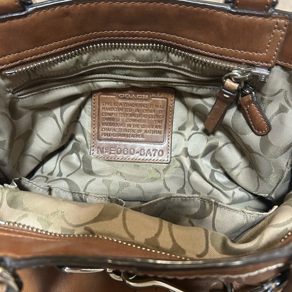 Coach Purse: 8a70 Black Hampton Leather - Vintage - Picture 6 of 10